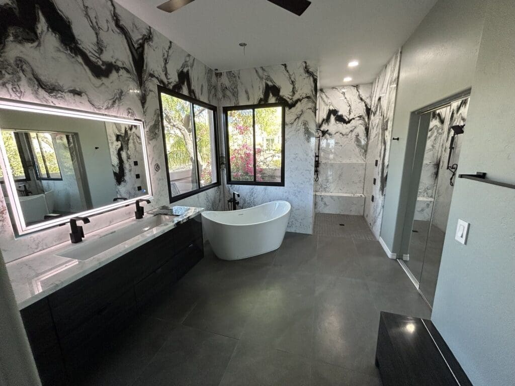 Phoenix bathroom remodeling example 2 showing professional design and quality fixtures